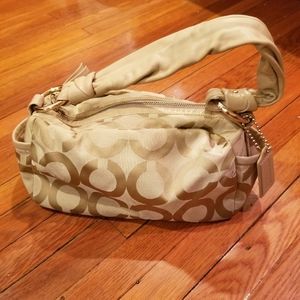 Beige Coach purse